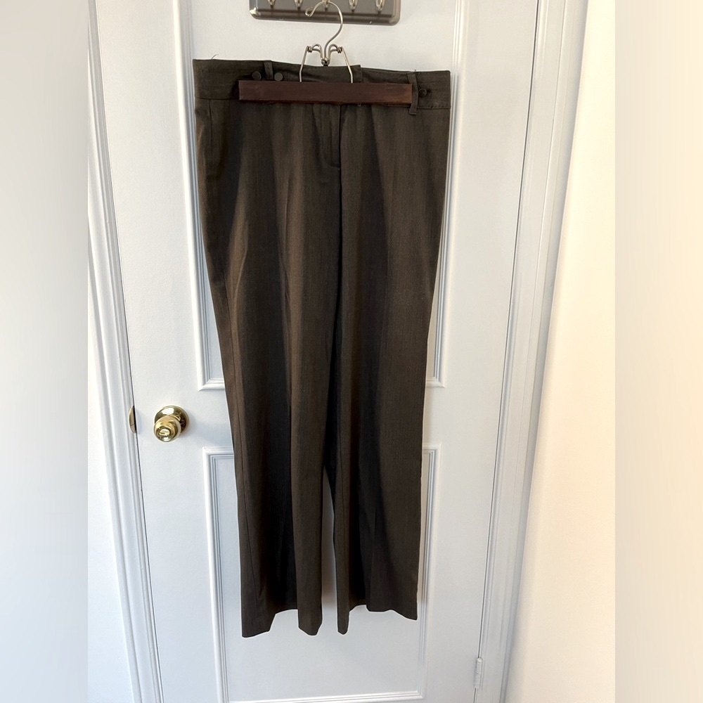 Kenneth Cole Grey Brown High Wasted Wide Leg Dress Pants Size 12 - Picture 8 of 8